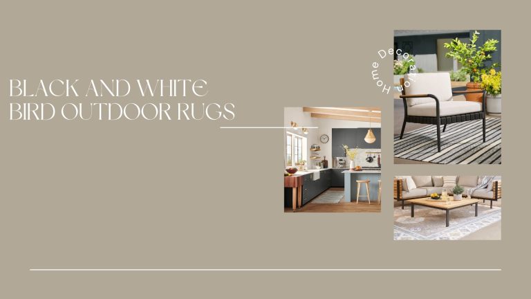 Transform Your Outdoor Space with Black and White Bird Outdoor Rugs
